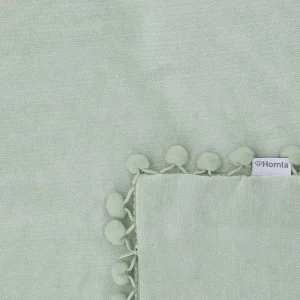 Poszewka Eslov Pistacjowa Z Pomponami 45X45 Cm