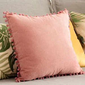 Poszewka Eslov Rozowa Z Pomponami 45X45 Cm
