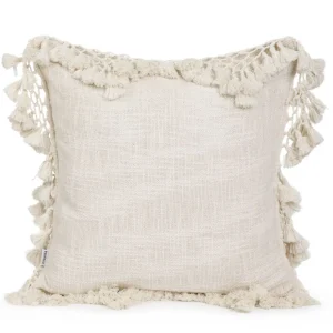 Poszewka Flesse Z Fredzlami Bezowa 45X45 Cm