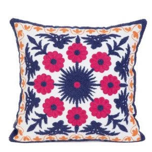 Poszewka Ganti W Wyszywane Kwiaty 45X45 Cm