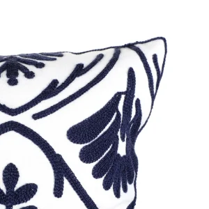 Poszewka Moko Granatowa Wyszywana 45X45 Cm