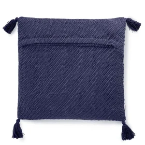 Poszewka Morris Z Fredzlami Granatowa 45X45 Cm