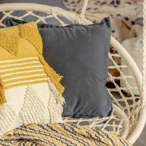 Poszewka Nantu Welwetowa Imitacja Sztruksu Niebieska 45X45+1.5 Cm