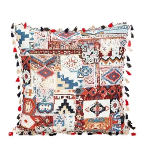 Poszewka Sein Patchworkowa Z Pomponami 45X45 Cm