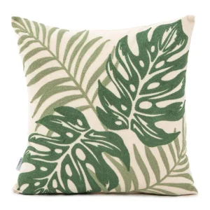 Poszewka Seli W Wyszywane Monstery Zielona 45X45 Cm