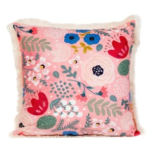 Poszewka Vier W Kwiatowy Wzor Z Fredzlami 45X45 Cm