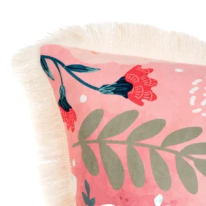 Poszewka Vier W Kwiatowy Wzor Z Fredzlami 45X45 Cm