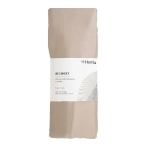 Przescieradlo Danielle Satynowe Bezowe 160X200 Cm