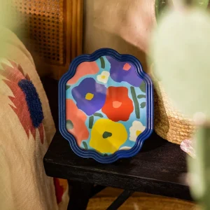 Ramka Na Zdjecie Floral Aura Granatowa 20X25 Cm