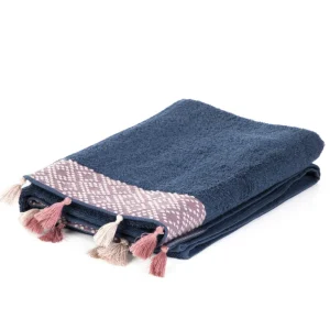 Ręcznik Teri Granatowo-Rozowy 70X130Cm