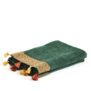 Ręcznik Teri Zielono-Musztardowy 70X130Cm