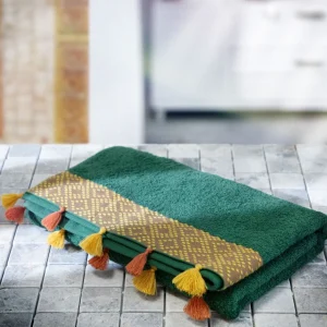 Ręcznik Teri Zielono-Musztardowy 50X90Cm