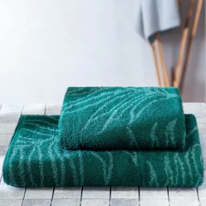 Ręcznik Wilday Ciemnozielony W Liscie 50X90Cm