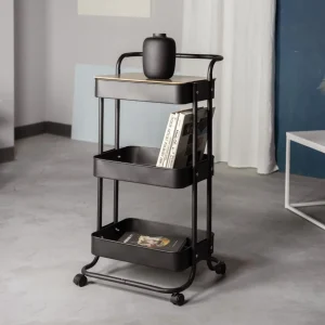 Regal Na Kolkach Hylla Metalowy 90X43X42Cm