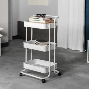 Regal Na Kolkach Hylla Metalowy 90X43X42Cm