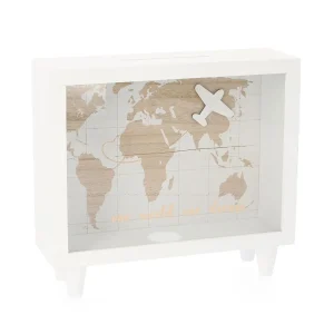 Skarbonka Moneybox Next Adventure Biala 21X7X19 Cm