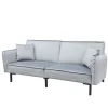 Sofa Canto 3-Osobowa, Z Funkcja Spania, Welurowa Szara 199X90X85 Cm