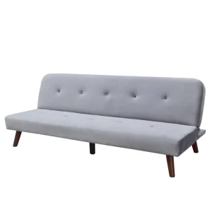Sofa Rinko Sofa 3-Osobowa, Z Funkcja Spania, Welurowa Ciemnoszara 195X81X74 Cm
