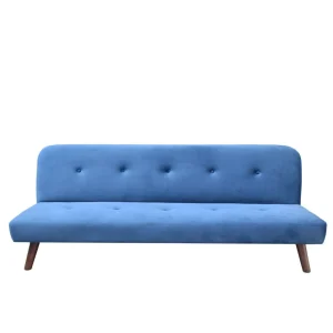 Sofa Rinko Sofa 3-Osobowa, Z Funkcja Spania, Welurowa Granatowa 195X81X74 Cm