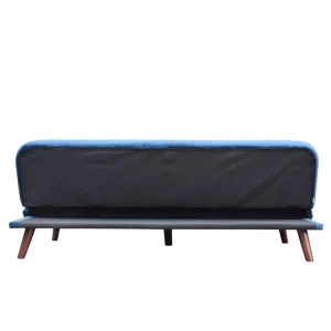 Sofa Rinko Sofa 3-Osobowa, Z Funkcja Spania, Welurowa Granatowa 195X81X74 Cm