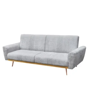 Sofa Samtige 3-Osobowa, Z Funkcja Spania, Szara 212X84X86.5 Cm