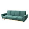 Sofa Samtige 3-Osobowa, Z Funkcja Spania, Welurowa Zielona 212X84X86.5 Cm
