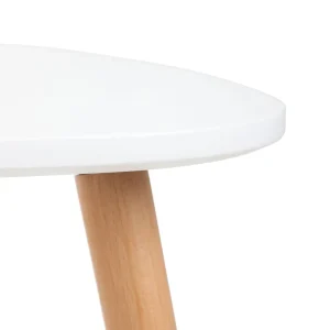 Stol Travesa Naturalny Z Bialym Blatem 60 60 48Cm