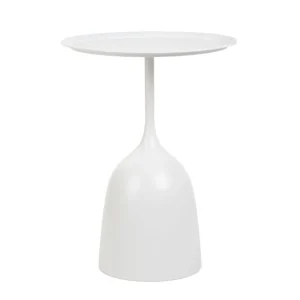 Stolik Ferro Metalowy Bialy 58X32X48 Cm