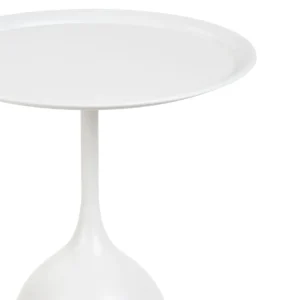 Stolik Ferro Metalowy Bialy 58X32X48 Cm