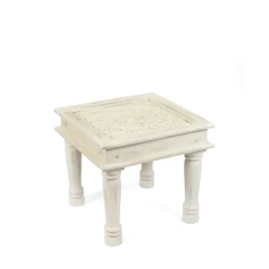 Stolik Kawowy Banhi Lite Drewno Mango Zlobione 56X56X50 Cm