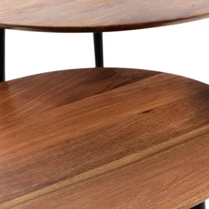 Stolik Kawowy Ren Lite Drewno Akacji + Metal 60X60X40 Cm