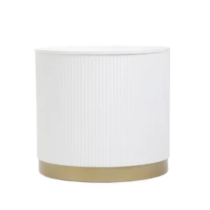 Stolik Kawowy Tabi Matowy Bialy 40X36 Cm