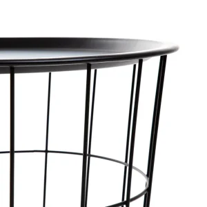 Stolik Scandi Czarny Z Czarnym Batem 40X40X40 Cm