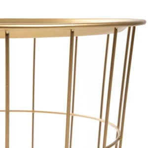 Stolik Scandi Zloty Z Czarnym Blatem 43X43X43 Cm