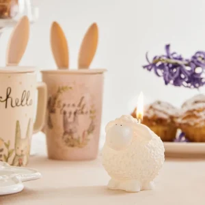 Swieca Wielkanocna Arie Baranek Ecru 7 Cm