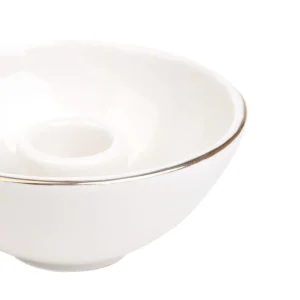 Swiecznik Kania Ceramiczny Ecru 11X5 Cm