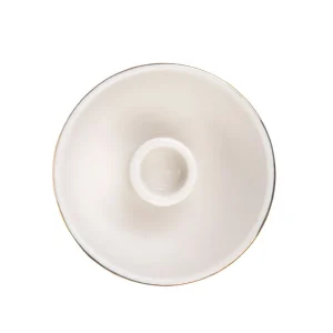 Swiecznik Kania Ceramiczny Ecru 11X5 Cm