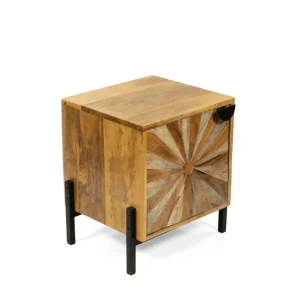 Szafka Nocna Tropea Lite Drewno Mango Z Akacja 38X35X45 Cm