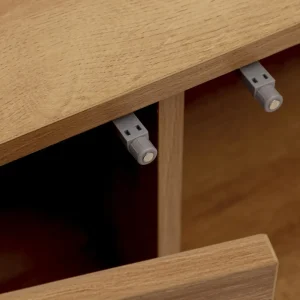 Szafka Rtv Haga Z Rattanem I Z Metalowymi Nogami 140X40X44 Cm