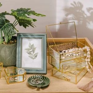 Szkatulka Na Bizuterie Grazia Z Szufladka Zlota 21X10X10,5 Cm