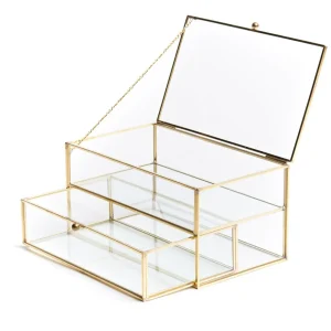 Szkatulka Na Bizuterie Grazia Z Szufladka Zlota 21X10X10,5 Cm