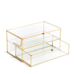 Szkatulka Na Bizuterie Grazia Z Szufladka Zlota 21X10X10,5 Cm