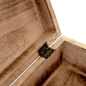 Szkatulka Na Bizuterie Hamsa Z Drewna Mango Zlobiona 22X14X8 Cm