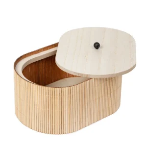 Szkatulka Na Bizuterie Loma Bambusowa 18,3X13,5X9,5 Cm