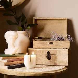 Szkatulka Na Bizuterie Sombre Drewniana Zlobiona 22X14X8 Cm