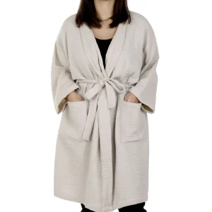 Szlafrok Elin Muslinowy Bezowy S/M