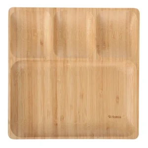 Taca Bambou Bambusowa 4 Przegrody 25X25Cm