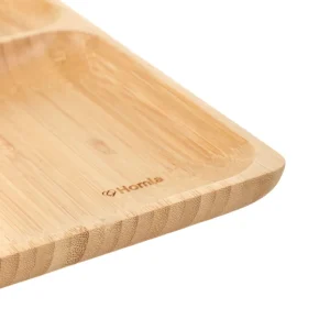 Taca Bambou Bambusowa 4 Przegrody 25X25Cm