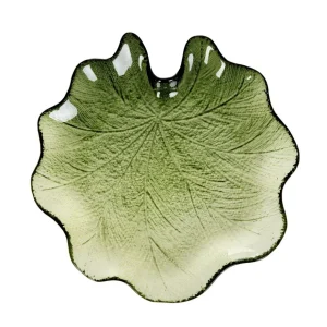 Taca Dekoracyjna Asali Szklana Zielona 27,5X3 Cm