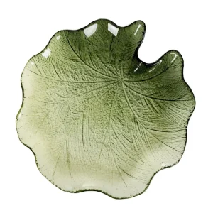 Taca Dekoracyjna Asali Szklana Zielona 27,5X3 Cm